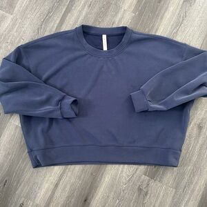 Lululemon Soft Stream Navy Blue Crewneck Top